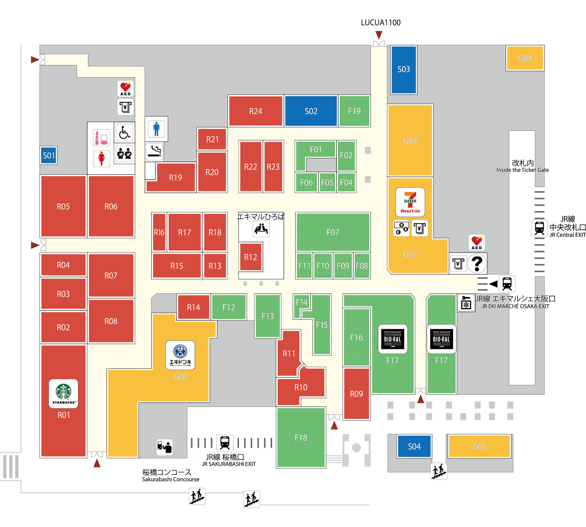 Carte de l'étage